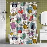 Owl Animal Bird Pattern Shower Curtain 48  x 72  (Small)  Curtain(48  X 72 )