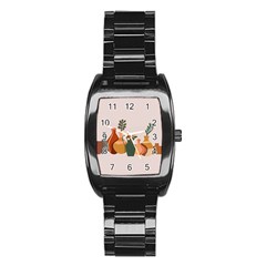 Drawing Botanical Stainless Steel Barrel Watch by Perong