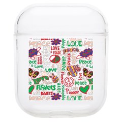 Power Love Pattern Texture Seamless Peace Soft Tpu Airpods 1/2 Case by Perong