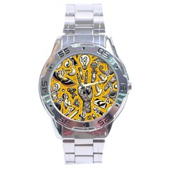 Yellow Template Design Stainless Steel Analogue Watch by Perong