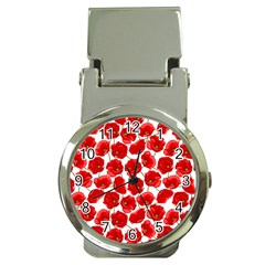 Flower Poppies Plant Petal Money Clip Watches by Perong
