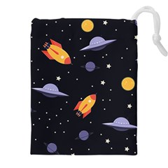 Cosmos Rocket Spaceship Ufo Drawstring Pouch (4xl) by Salmanaz77