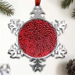 Drops Water Drops Trypophobia Metal Small Snowflake Ornament by Salmanaz77