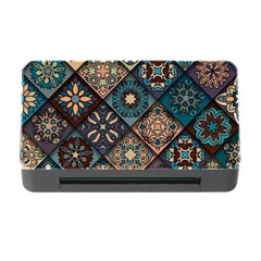 Flower Texture Background Colorful Pattern Memory Card Reader With Cf by Cemarart