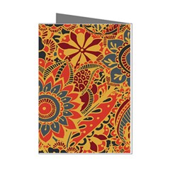 Bright Seamless Pattern With Paisley Mehndi Elements Hand Drawn Wallpaper With Floral Traditional In Mini Greeting Cards (pkg Of 8) by Ket1n9