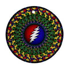Grateful Dead Bear Pattern Ornament (round) by Maspions