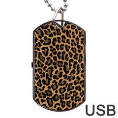 Tiger Skin Art Pattern Dog Tag Usb Flash (one Side) by Ket1n9