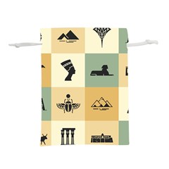Egyptian Flat Style Icons Lightweight Drawstring Pouch (s) by Bedest