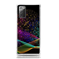 Particles Waves Line Multicoloured Samsung Galaxy Note 20 Tpu Uv Case by Proyonanggan