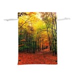 Forest Woods Autumn Nature Lightweight Drawstring Pouch (S) Back
