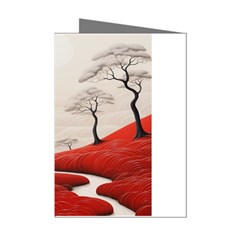 Trees Forest Path Mini Greeting Cards (pkg Of 8) by Proyonanggan