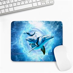 Dolphin Blue Sea Fantasy Small Mousepad by Maspions