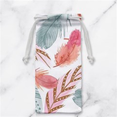 Feathers, Boho, Cute, Feather, Pastel Jewelry Bag by kyorashop23