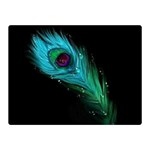 Shree Krishna, Feather, Lord, Rainbows Two Sides Premium Plush Fleece Blanket (Mini) 35 x27  Blanket Front