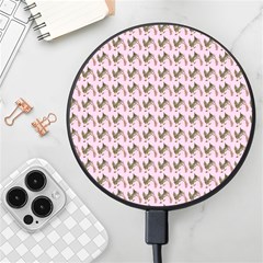 Fern Pattern 2 Pink Wireless Fast Charger(black) by snowwhitegirl