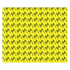 Fern Pattern 2 Yellow Premium Plush Fleece Blanket (small) by snowwhitegirl