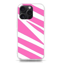 White Pink Stripes, Pattern Iphone 15 Pro Tpu Uv Print Case
