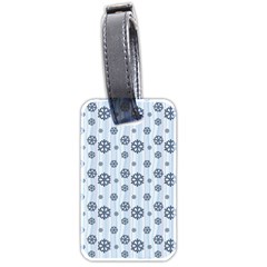 Snowflakes Winter Christmas Luggage Tag (two Sides) by anzea