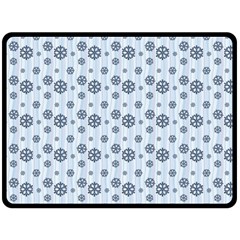 Snowflakes Winter Christmas Two Sides Fleece Blanket (large) by anzea