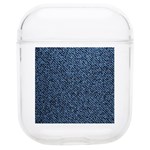 Blue Denim Fabric Soft TPU AirPods 1/2 Case Front