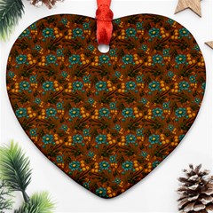 Blue Bloom Bouquet Ornament (heart) by GeekLover