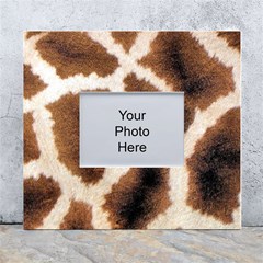 Giraffe Skin Texture White Wall Photo Frame 5  X 7  by kyorashop23