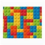 Lego Bricks, Colorful Dots Background Small Glasses Cloth Front