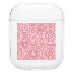 Pink Retro Texture With Circles, Retro Circles Background, Soft Tpu Airpods 1/2 Case by kyorashop23