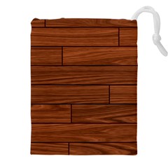 Seamless Wooden Planks Brown Wooden Background Drawstring Pouch (4xl) by kyorashop23