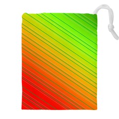 Orange Green Gradient Hunter Drawstring Pouch (5xl) by Dutashop