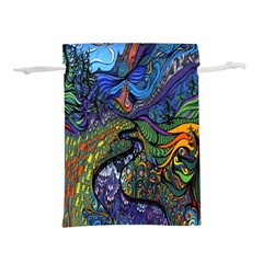 Psychedelic Digital Art Artwork Landscape Colorful Lightweight Drawstring Pouch (s) by Bedest