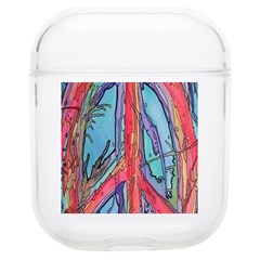 Artistic Psychedelic Hippie Peace Sign Trippy Soft Tpu Airpods 1/2 Case by Bedest