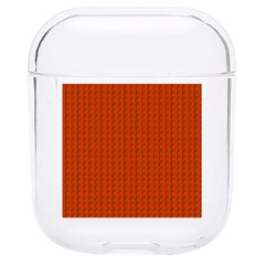Orange Lego Texture Macro, Orange Dots Background Hard Pc Airpods 1/2 Case by kyorashop23