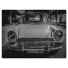 Classic Style Car Parked At Urban Street Premium Plush Fleece Blanket (extra Small) by dflcprintsclothing