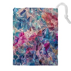 Blue Blend Drawstring Pouch (5xl) by kaleidomarblingart