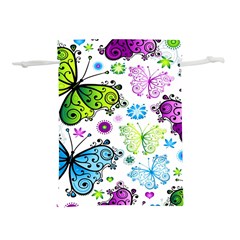 Butterflies, Abstract, Background, Colorful Lightweight Drawstring Pouch (s) by kyorashop23