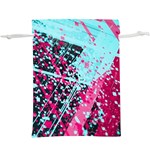 Colorful Splashes Grunge, Abstract Art Lightweight Drawstring Pouch (XL) Back