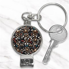 Pearls And Stones Nail Clippers Key Chain by dedoma