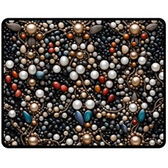 Pearls And Stones Fleece Blanket (medium) by dedoma