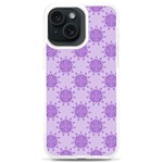 Purple Pattern Seamless Texture Mandala iPhone 15 Plus TPU UV Print Case Front