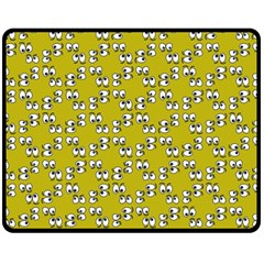 Eyes Pattern Two Sides Fleece Blanket (medium) by Bedest