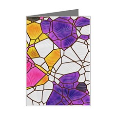 Architecture Glass Abstract Pattern Mini Greeting Card by Bedest