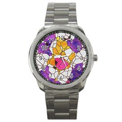 Architecture Glass Abstract Pattern Sport Metal Watch by Bedest