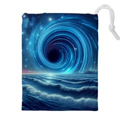 Astral Waveform Fantasy Drawstring Pouch (5xl) by Grandong