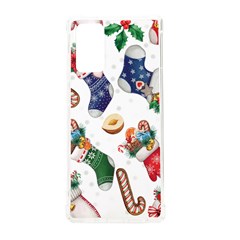 Christmas Socks Gloves Candy Cane Stocking Seamless Samsung Galaxy Note 20 Tpu Uv Case by Grandong