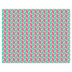Yellow Blue Pattern Premium Plush Fleece Blanket (medium) by ytdream