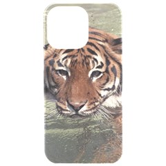 Swimming Tiger Iphone 15 Pro Max Black Uv Print Pc Hardshell Case by ExtraAwesomeSauce