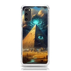 Mystic Blue Pyramid Art Samsung Galaxy S20 6 2 Inch Tpu Uv Case by ExtraAwesomeSauce