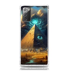 Mystic Blue Pyramid Art Samsung Galaxy Note 20 Tpu Uv Case by ExtraAwesomeSauce