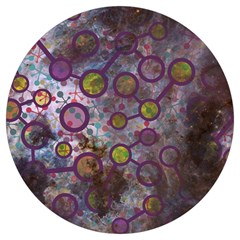 Abstract Molecular Space Art Round Trivet by ExtraAwesomeSauce